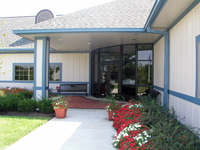 Front patio at USDF National Education Center. 